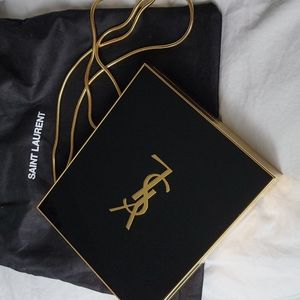 BRAND NEW GORGEOUS YSL TUXEDO BOX CLUTCH...